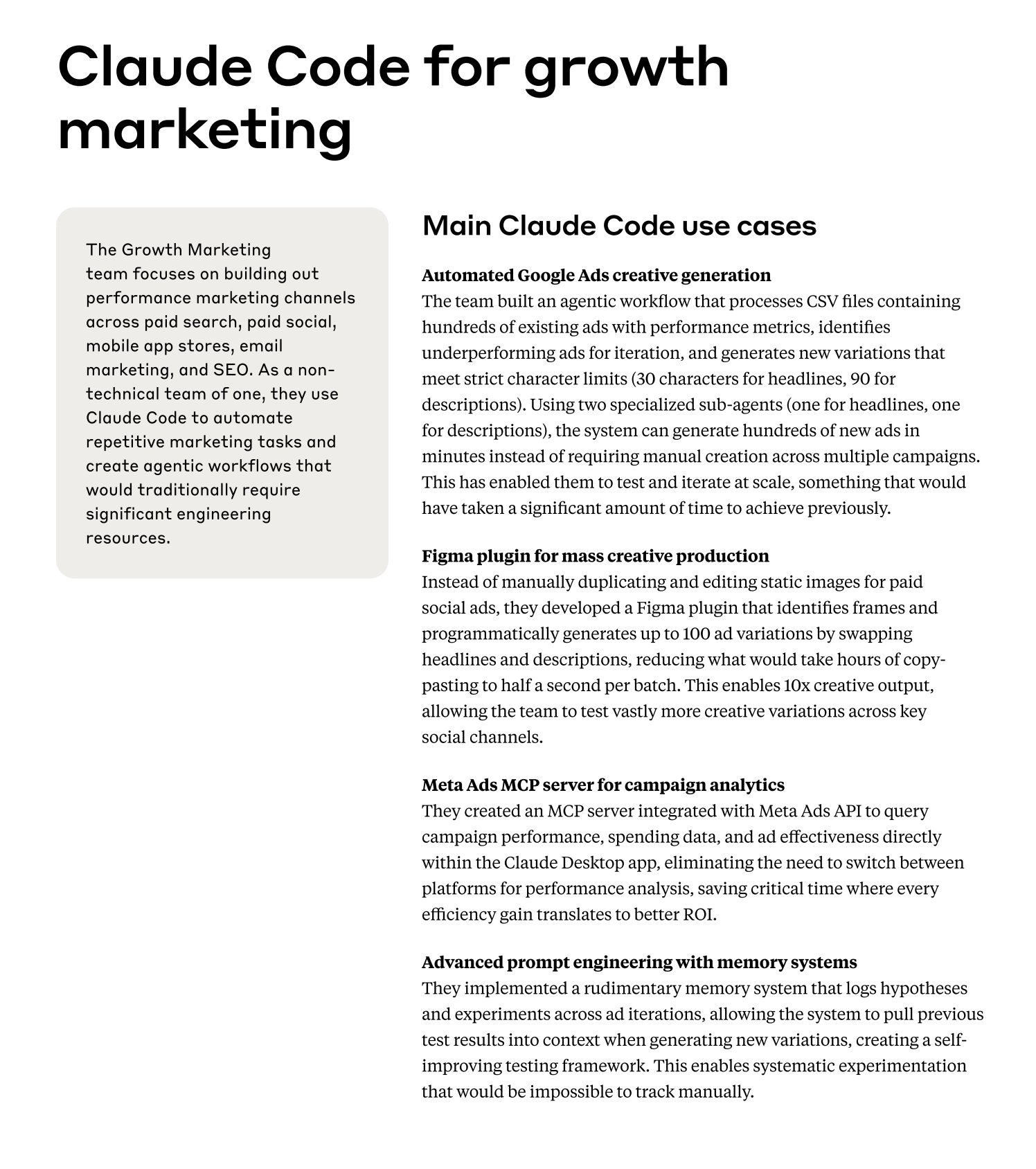 Claude Code for growth marketing - use cases